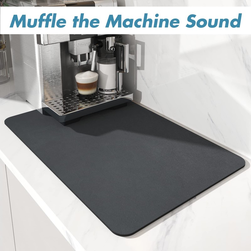 AMOAMI-Coffee Mat Hide Stain Rubber Backed Absorbent Dish Drying Mat