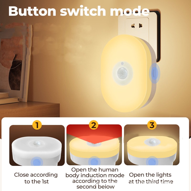 LED Night Light Lamp Dimmable Motion Sensor WiFi Smart Plug