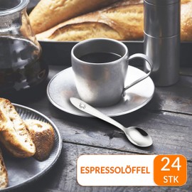 Espresso Spoons Small Stainless Steel 24 Pieces 10 cm Suitable for Household Restaurants Dish Sink