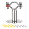 sourcing map Wall Mount Ceiling Mount Pipe Support, 304 Stainless