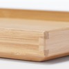 MUJI 12047285 Overlapping Bamboo Rectangular Box, Storage Supplies, Lid, Half,