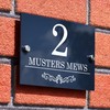 Badgemaster Modern Anthracite House Number Sign Plaque Stainless Steel Standoffs