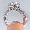 SDT Jewelry Three-in-One Bridal Wedding Engagement Anniversary Statement Eternity Ring