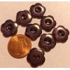 Unbranded 8 Pearlized Dark Purple Plastic Sew-through Buttons Flower 9/16"