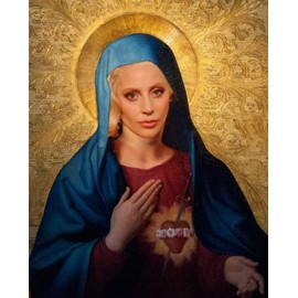 Popular Singer Song Writer Celebrity Prayer Candle - 8 inch Glass Prayer Votive Saint Candle