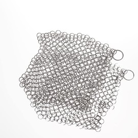Lehman's Extra Large Chainmail Scrubber for Cast Iron Woven Loops Surgical Steel 2 Pack