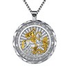 OigvcoTe Silver Gold St George Necklace Catholic Medal