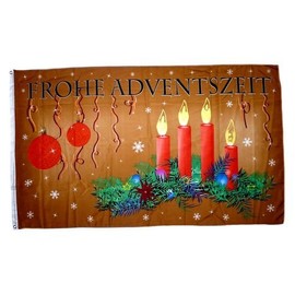 Flag Merry Advent Baubles 90 x 150 cm