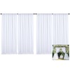 White Wedding Backdrop Curtain 4 Panels 10ft x 5ft Chiffon