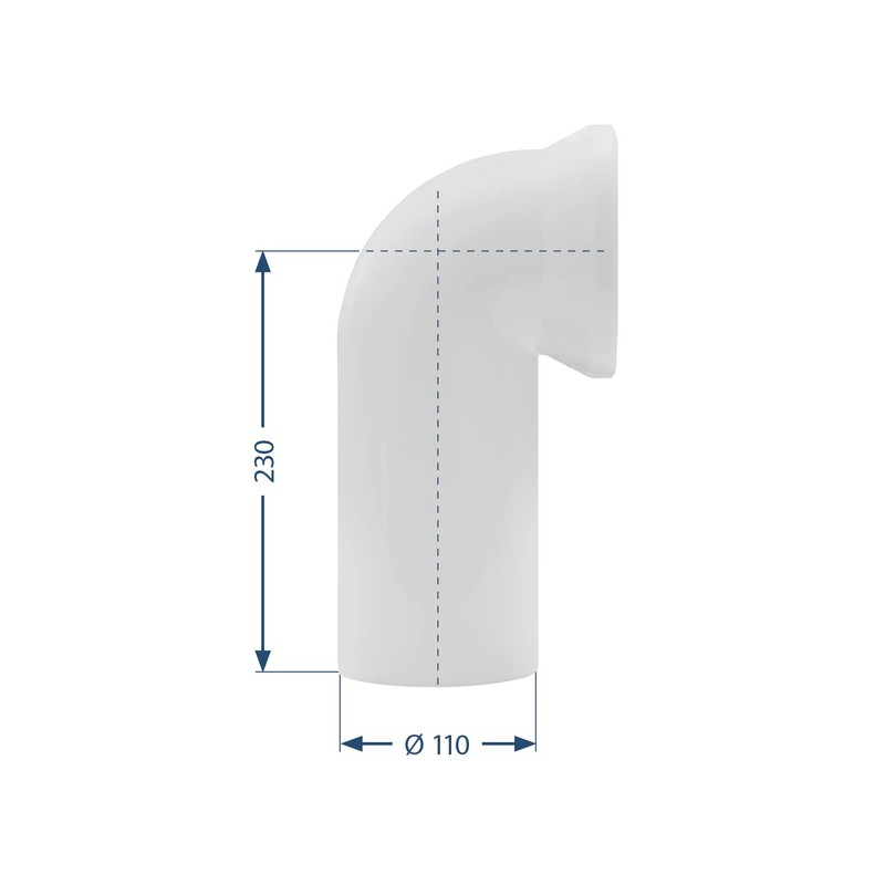 Sanitop-Wingenroth 21642 5 connection bend for stand WC | White