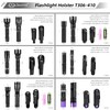 6-Pack Flashlight Holster T306~T410,Tactical Flashlight Holster, Flashlight Pouch Holster, Nylon Flashlight Torch Pouch（Holster 6Set）