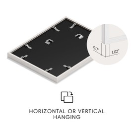 HAUS AND HUES 18x24 Picture Frame with Real Glass and White American Oak Matted to 16x20 - Oak 18x24 Frame Glass - Includes Vertical & Horizontal Hang - Ideal for Home, Room, Office (18x24 in, White)