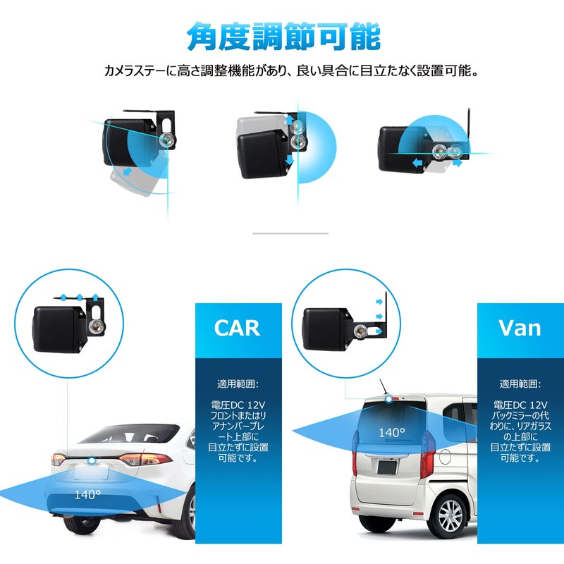 PARKVISION Car Small Back Up Camera, Front Camera, 1 Million