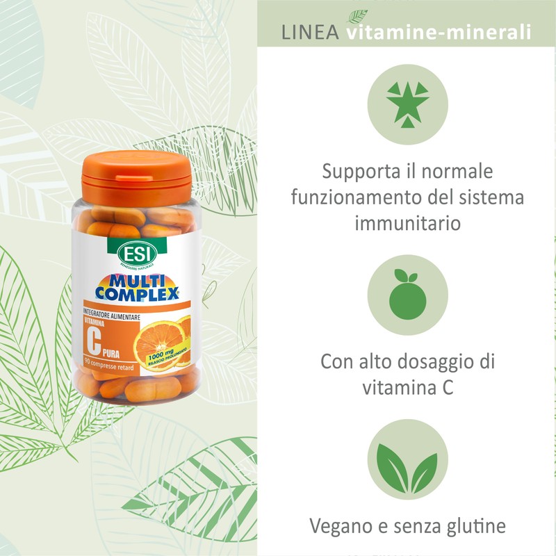 ESI - Multicomplex Vitamina C Pura Retard, Integratore Alimentare Massimo