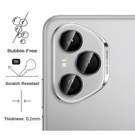 GIOPUEY Pack of 2 Camera Protection Compatible with Honor 400 Pro, [Complete Protection] [Double Protection] Metal Ring + Protective Glass, Camera Protection - Colourful