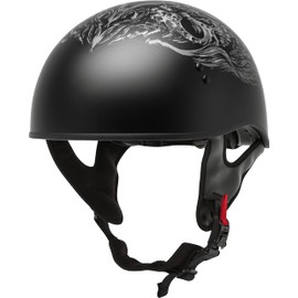 GMAX HH-65 Naked DOT Approved Half Helmet for Motorcycle, Moped, Scooter and More
