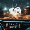 Fuzzy Plush Dice for Car Mirror 2.36” Pair of Retro