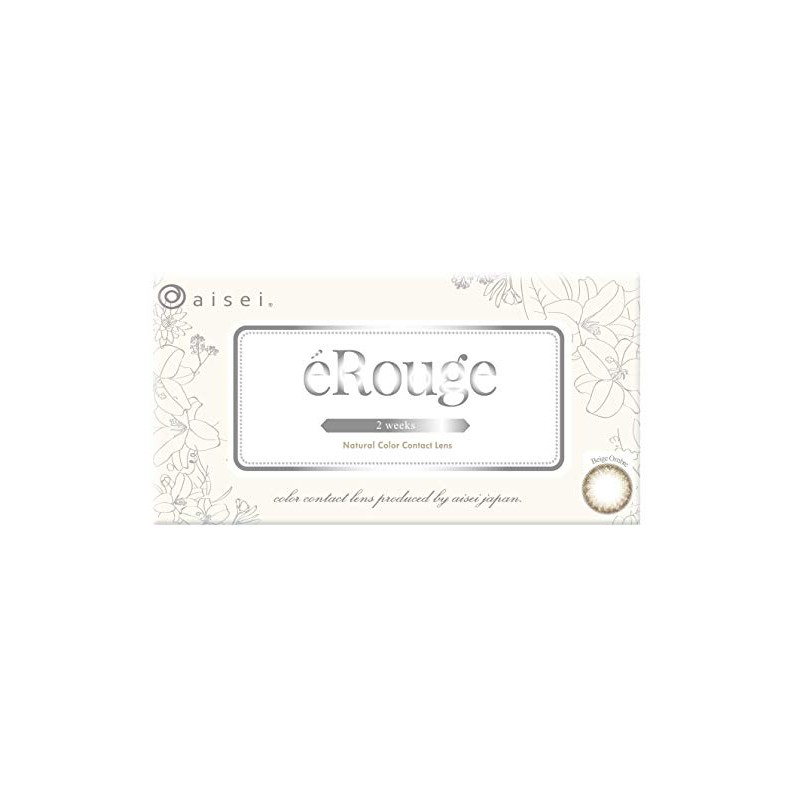 エルージュ(eRouge) 2weekカラコン / 1箱6枚入り　カラー：ベージュオンブル(度数 -3.00)