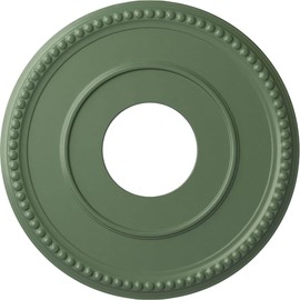 Ekena Millwork CM12BRAGF Bradford Ceiling Medallion, 12 1/2"OD x 3 7/8"ID x 3/4"P, Hand-Painted Athenian Green