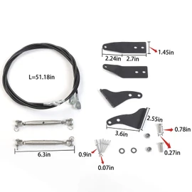 JeCar Limb Risers Kit Hood Protective Sub-line Branches Brackets Exterior Accessories for 2007-2018 Jeep Wrangler JK JKU, 2PCS