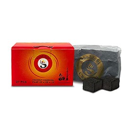 Sunlight Charcoal Coconut Coals – Coco Charcoal Tablets for Multipurpose – Natural, No Odor, No Bad Taste – Coconut Cube Shell– Anti Humidity Pouch - Protective Packaging - 2.5 cm - (27)