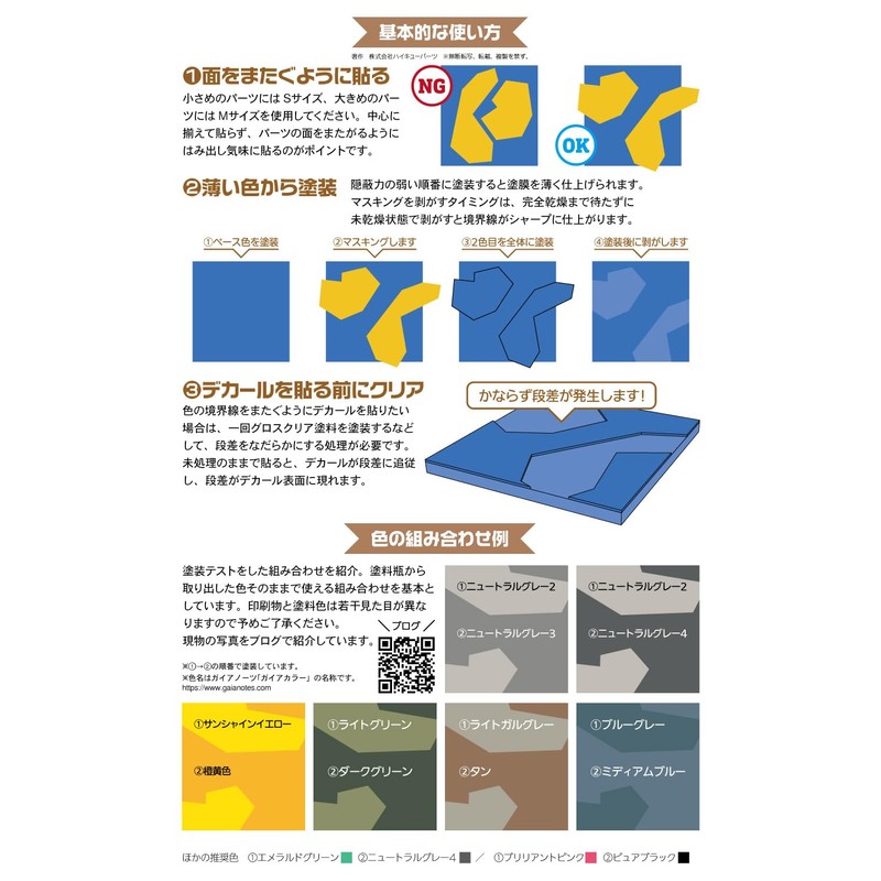 Haikyu Parts SPC-MSK2 Sprinter Camouflage Masking Stickers S2/M2 Plastic Models