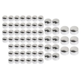 Unbranded 62Pcs Chrome Engine Bolt Caps Cover For Harley Touring Electra Glide FLHT FLHTCU