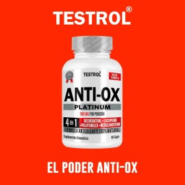 Anti-ox Platinum | 90 Caps | Alto Antioxidante Natural | Sin sabor. Testrol.