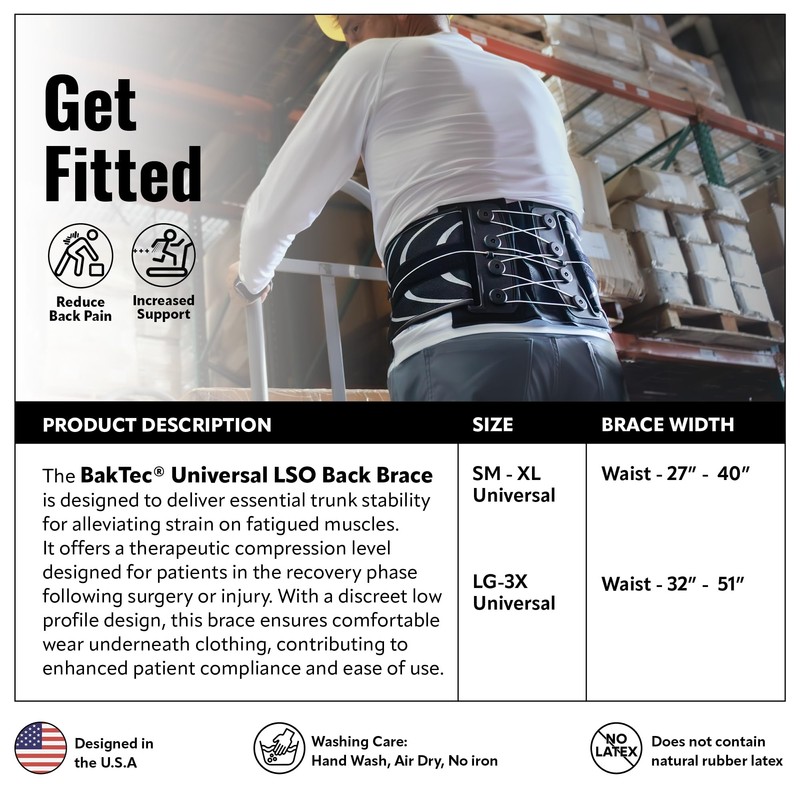 Braceapedia BakTec Universal LSO Lower Back Brace, For Lower Back