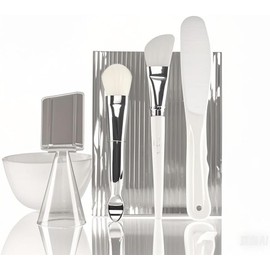 ZJchao 5Pcs Kit de Mascarilla Facial DIY con Cepillo de Silicona, Cepillo de Cerdas Suaves Tazón para Mezclar Espátula Juego de Tazas Medidoras