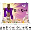 He is Risen Backdrop Easter Decorations Banner Jesus Cross Resurrection