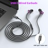 AIAUXAI USB C Headphones Wired in Ear Earbuds with Microphone