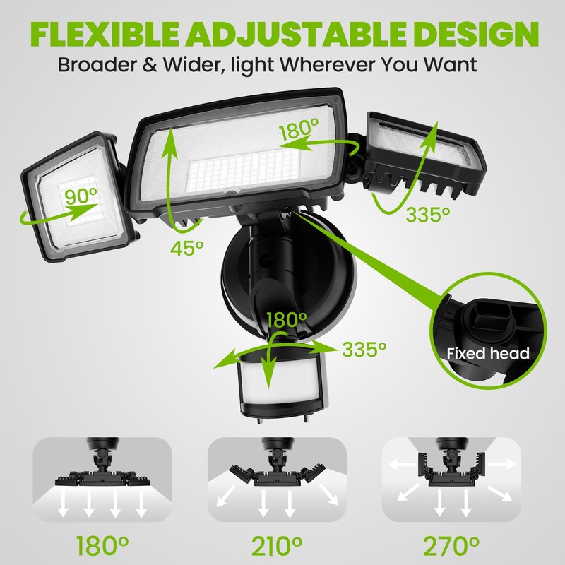 MAGAGUVU 100W Flood Lights Outdoor, 9000LM LED Security Light Motion