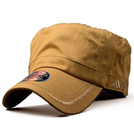 AVIREX 7992540 18490000 Genuine Work Cap, Hat, Men's, Large Size, Big, Big Hat, American Casual, 100% Cotton, 100% Cotton, [B] Beige, 62.0 to 64.0 cm