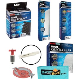 Inland Seas Fluval 407 Aquarium Filter Maintenance Kit Bundle (4 Items)