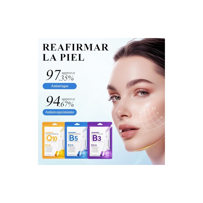 19pcs MASCARILLAS SURTIDAS NEW Hidratantes,Collagen Mask,Reparan La Piel Seca Antiedad