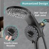 EAARSUO Magnetic Large Rain Shower Head with Handheld Spray, High