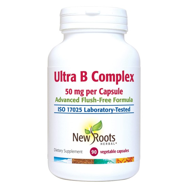 NEW ROOTS HERBAL Ultra B Complex, 50mg, Advanced Flush Free