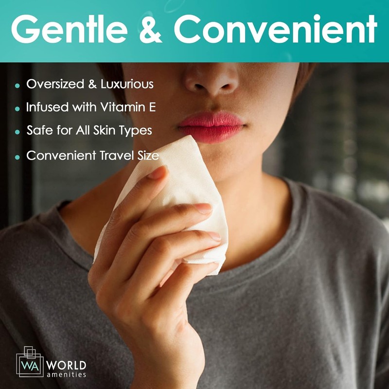 World Amenities - Bulk Makeup Remover Wipes - 25 Wipes