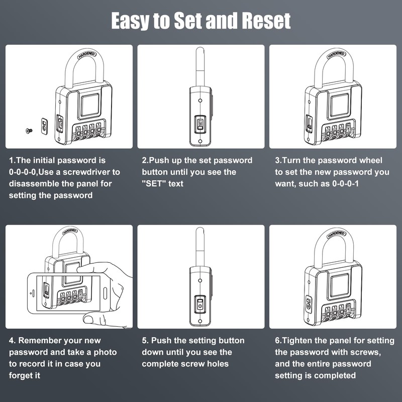 2 Pack Heavy Duty Weatherproof Padlock, Diyife Outdoor Combination Lock