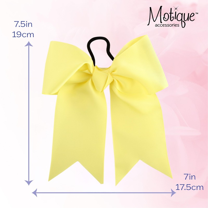 Jumbo Bow Pony with Tails (Pale Yellow)