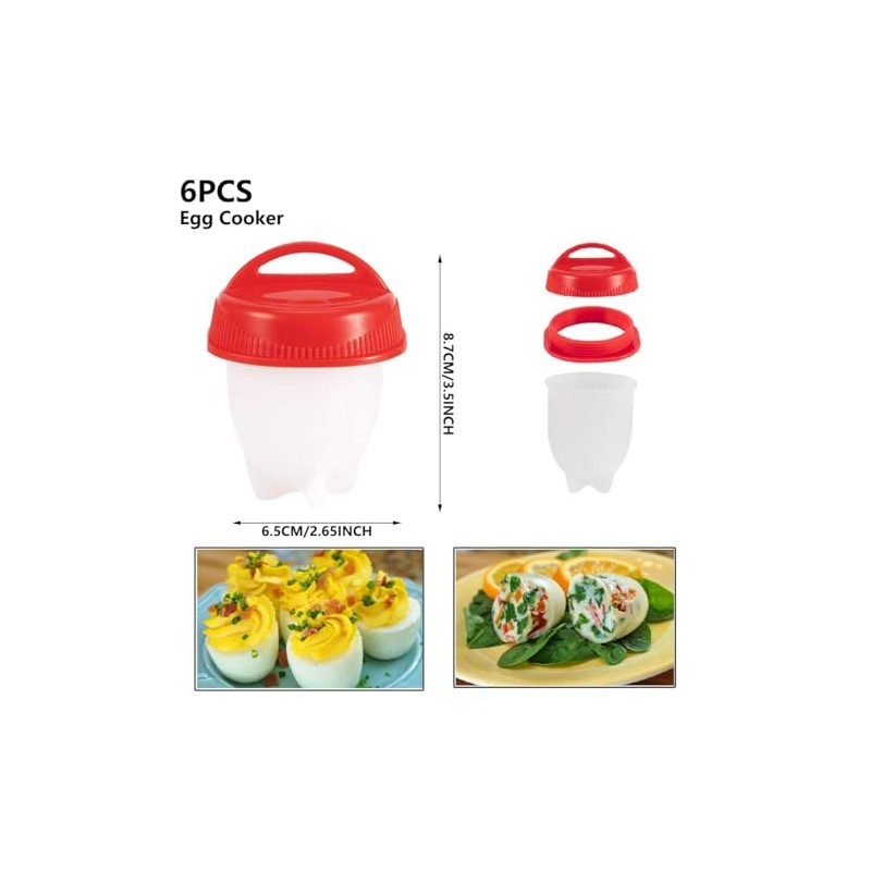 6 PCS Eggs Cooker, Silicone Egg Boil, Hard Boiled Eggs