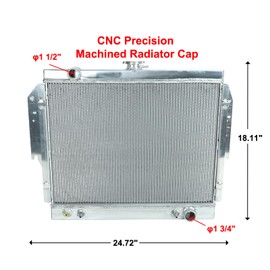 Smileracing 3 Row Core Full AA5052 Aluminum Radiator Compatible with 1979-1993 Dodge D150 D250 D350 W150 W250 Ram 5.9L V8 AT/MT