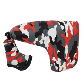 Custom Putter Cover with Key Ring Pin Fits Scotty Cameron Odyssey Magnetic Putter Cover (Camo x Red)