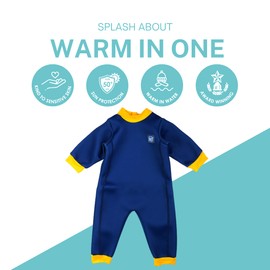 Splash About Warm in One Fleece Lined Wetsuit Navt Yellow 3-6 Months