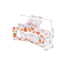 Gatuida 5Pcs Fruit Design Transparent Hair Claw Clips for Women Durable Hair Clamps for Thin to Thick Stylish Jaw Clips for Daily Wear and Special Occasions