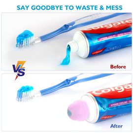 6 Pack Self Closing Toothpaste Cap,Toothpaste Cap Dispenser for Kids or Adults,Keeps Hygiene No Mess No Waste,Simple and Practical by OUBYU