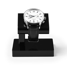 Oirlv Acrylic Jewelry Display Single Watch Stand for Men Acrylic Bracelet Watch Holder for Women (Black)