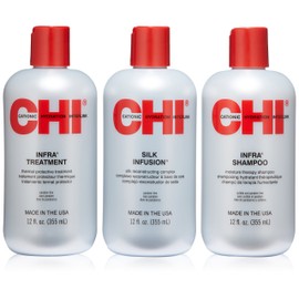 CHI Trio Kit with CHI Infra Shampoo, CHI Infra Treatment and CHI Silk Infusion