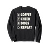 Coffee Cheer Dogs Repeat Life Simple Basic Cheerleader Dog Sweatshirt